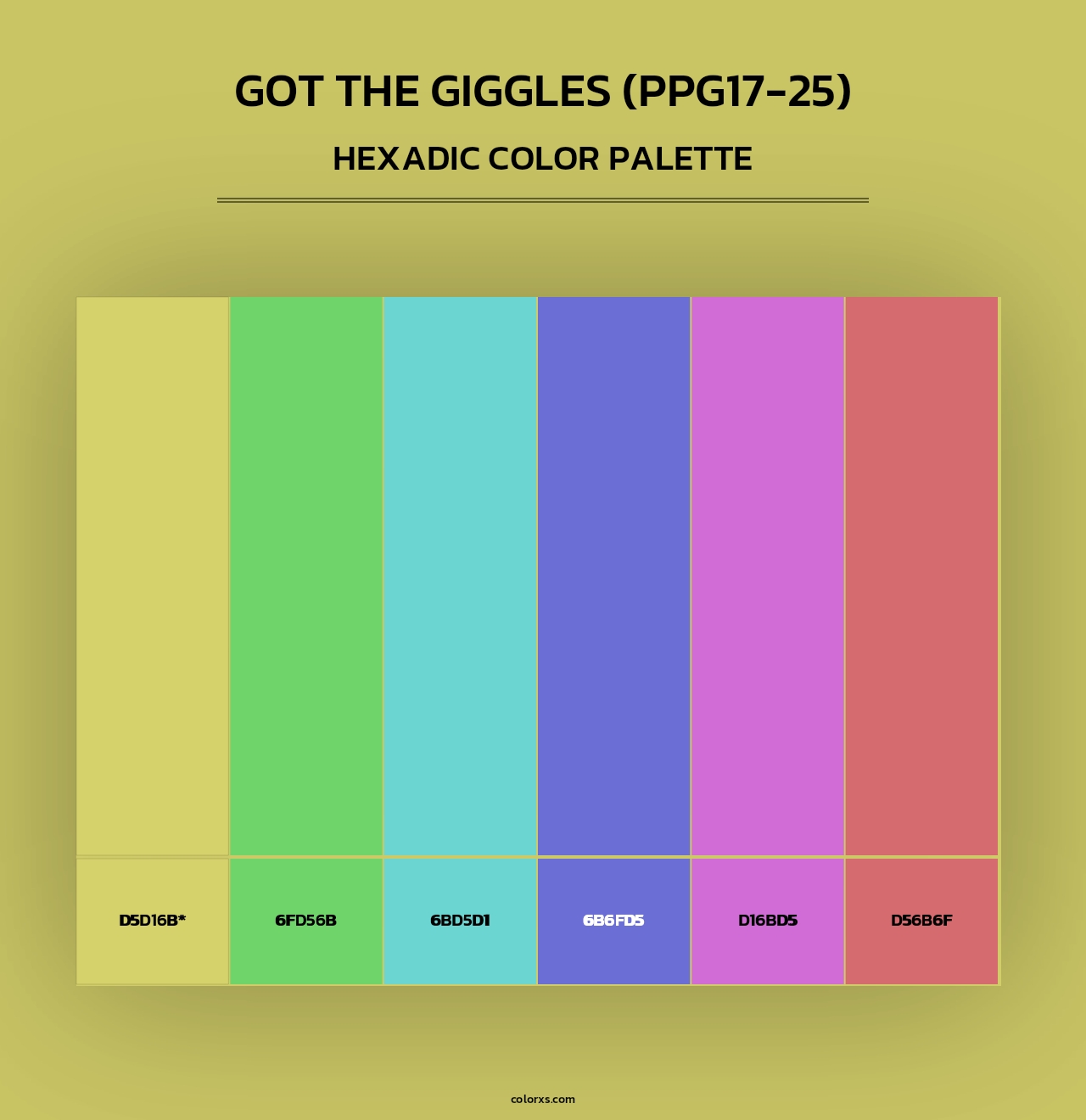 Got The Giggles (PPG17-25) - Hexadic Color Palette