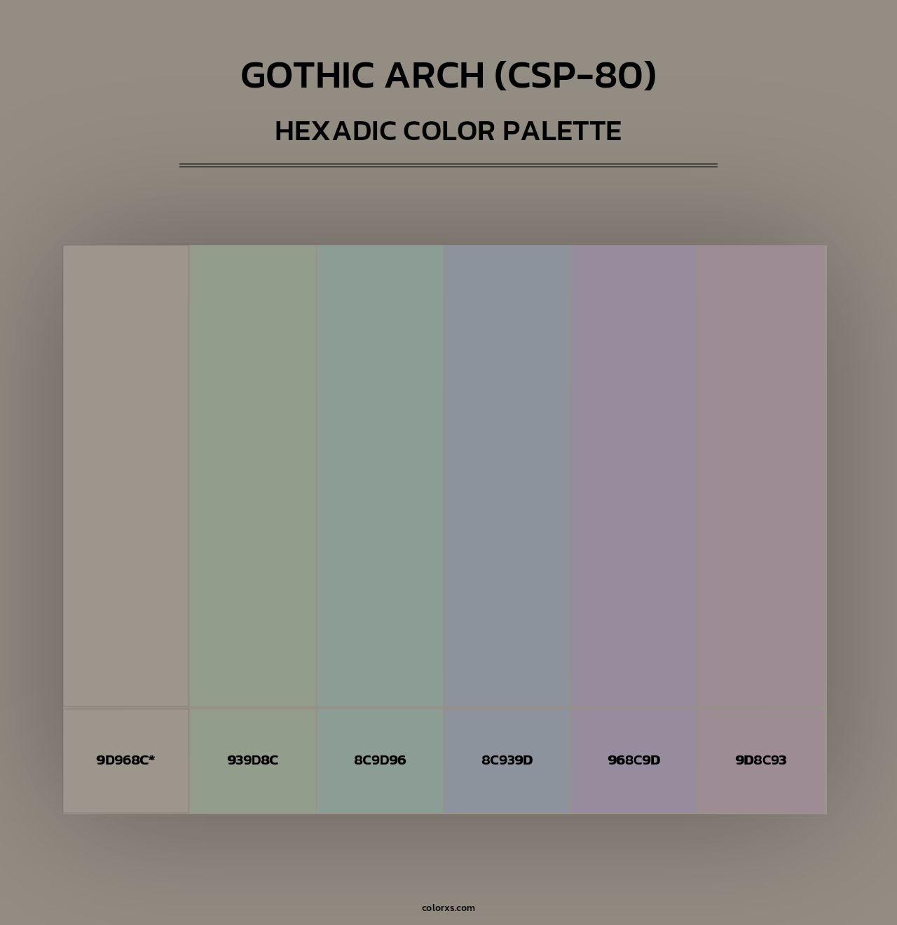 Gothic Arch (CSP-80) - Hexadic Color Palette