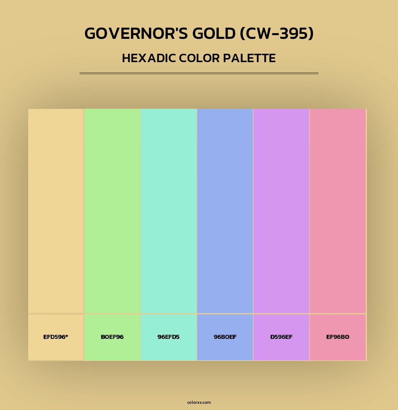 Governor's Gold (CW-395) - Hexadic Color Palette