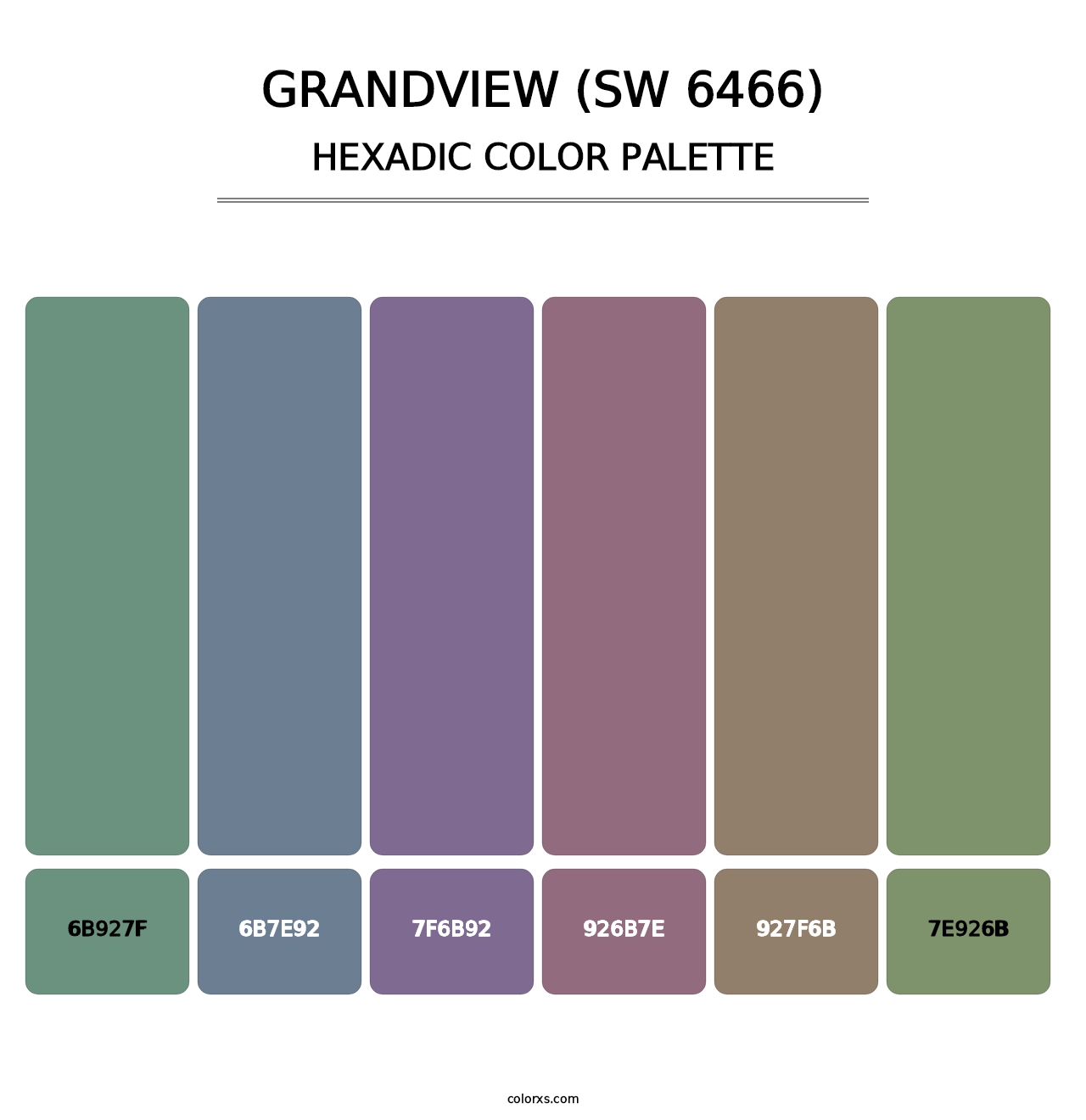 Grandview (SW 6466) - Hexadic Color Palette