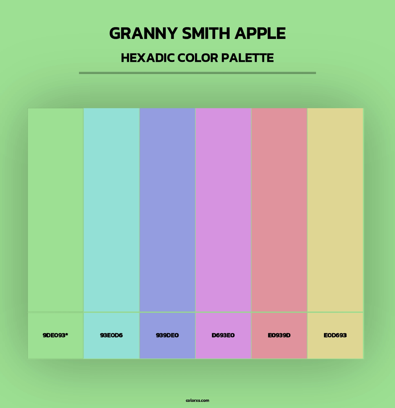 Granny Smith Apple - Hexadic Color Palette