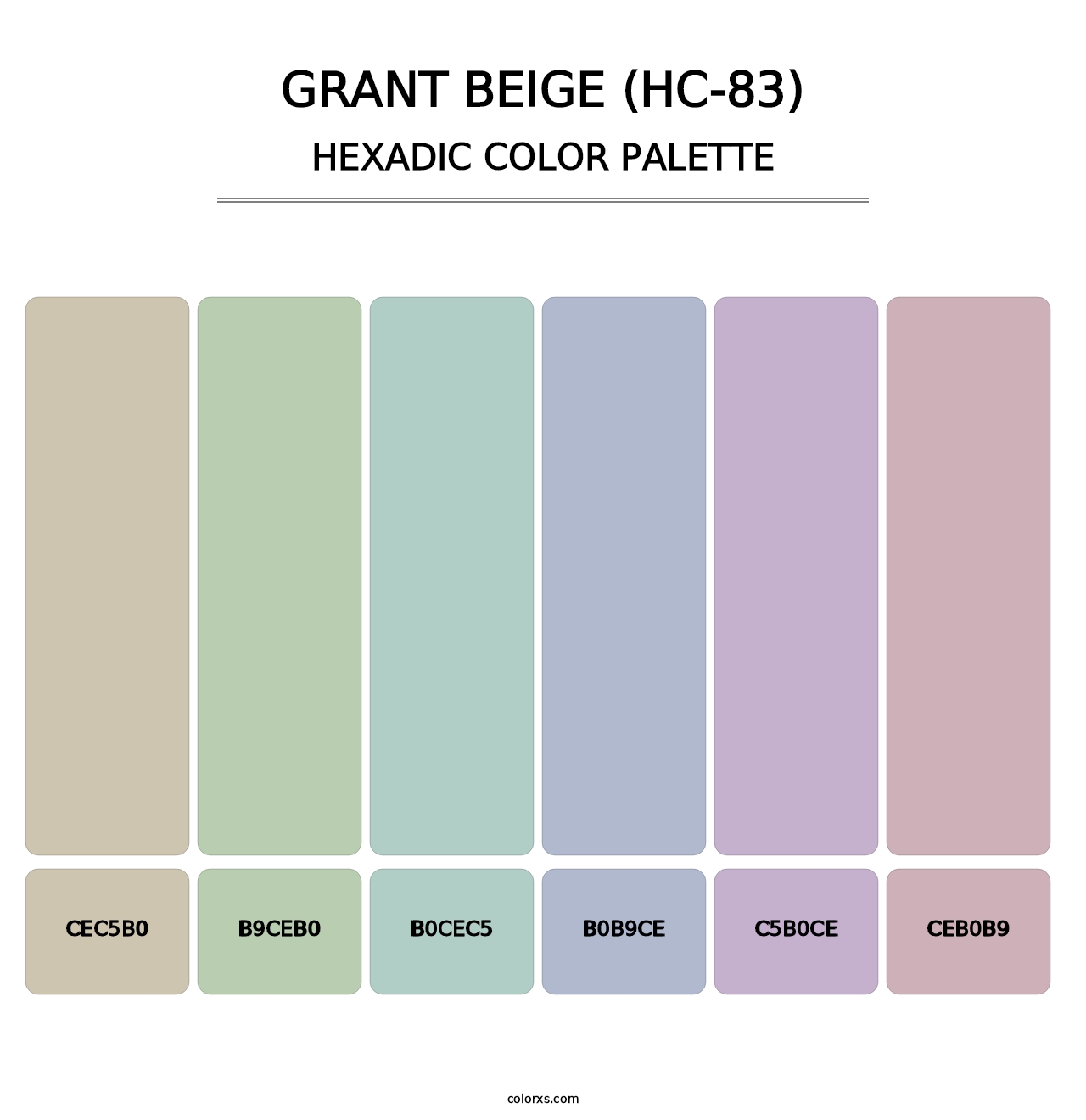 Grant Beige (HC-83) - Hexadic Color Palette