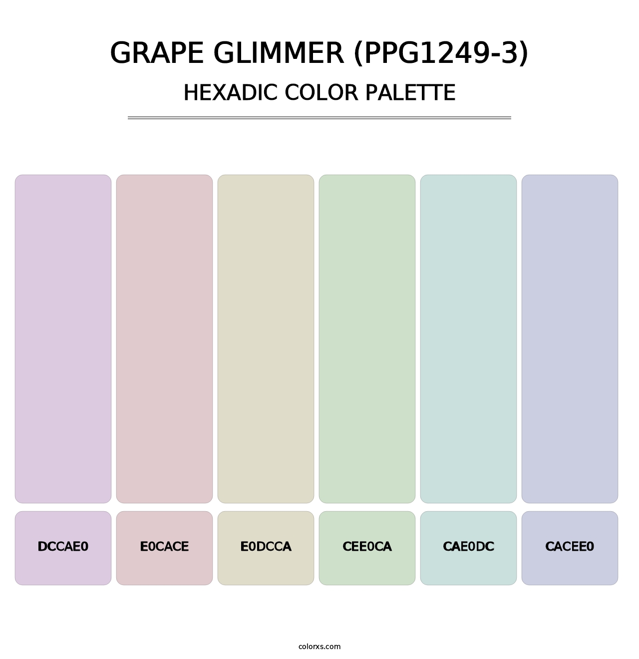 Grape Glimmer (PPG1249-3) - Hexadic Color Palette
