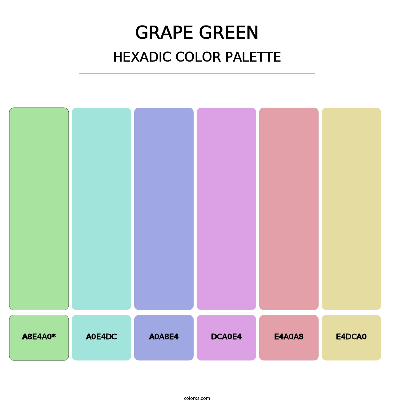 Grape Green - Hexadic Color Palette