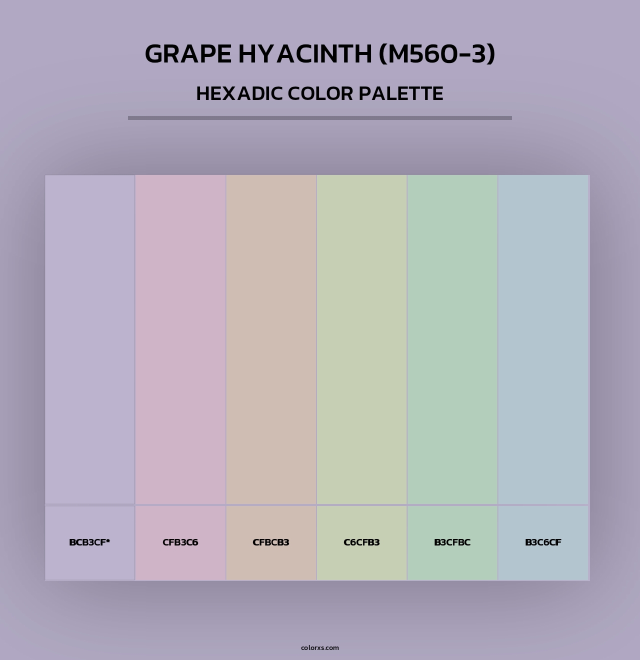 Grape Hyacinth (M560-3) - Hexadic Color Palette