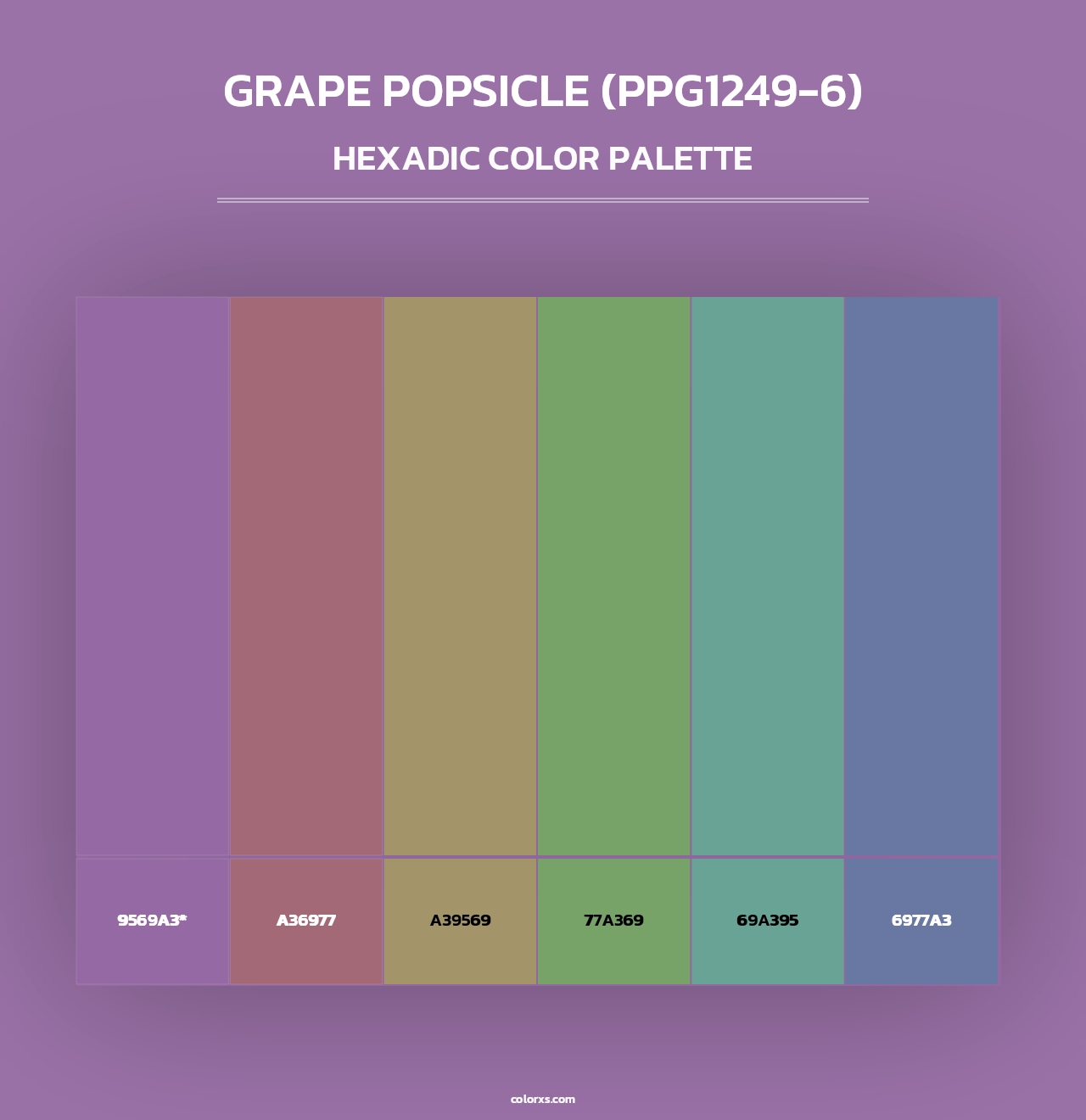 Grape Popsicle (PPG1249-6) - Hexadic Color Palette