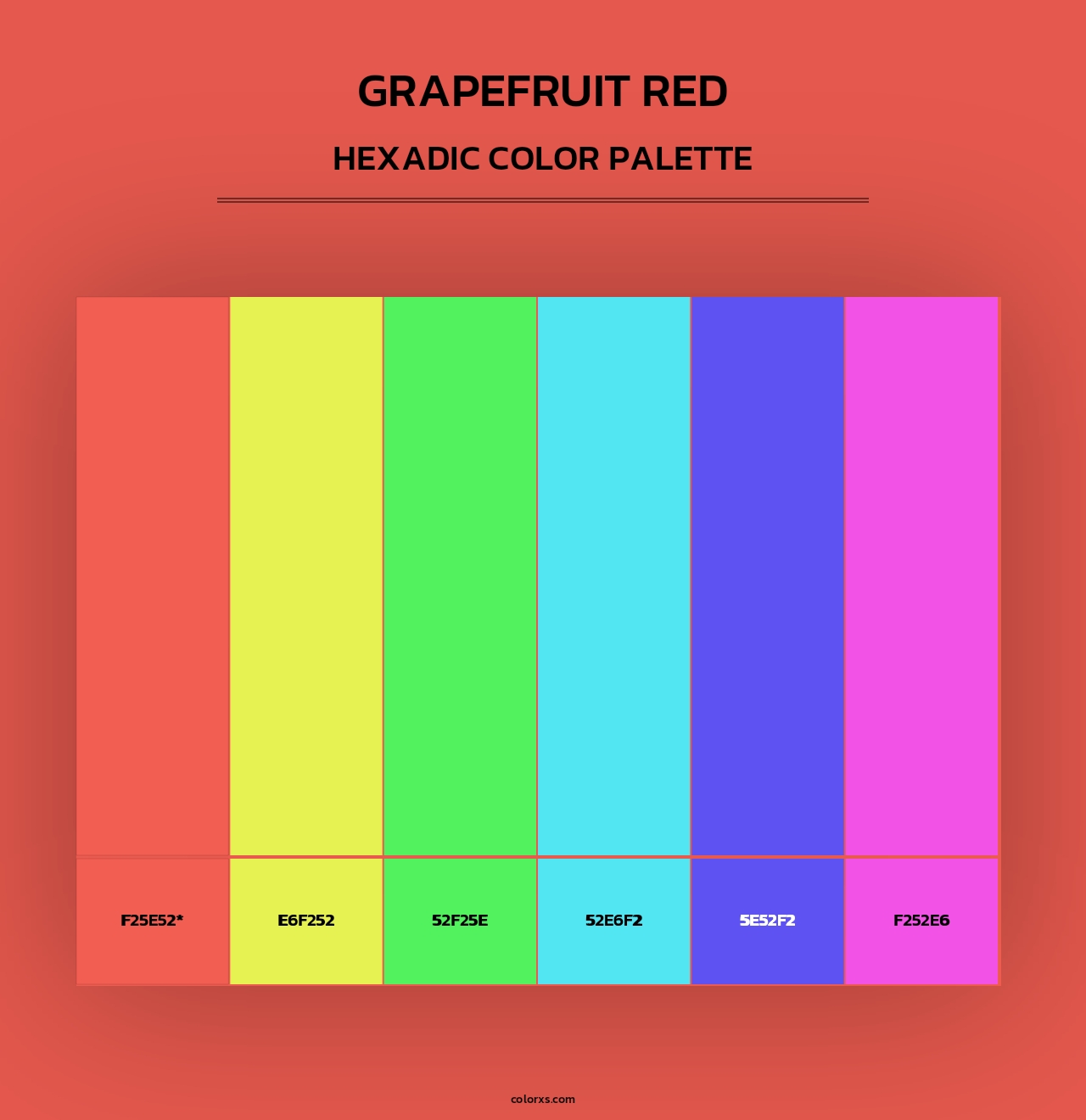 Grapefruit Red - Hexadic Color Palette