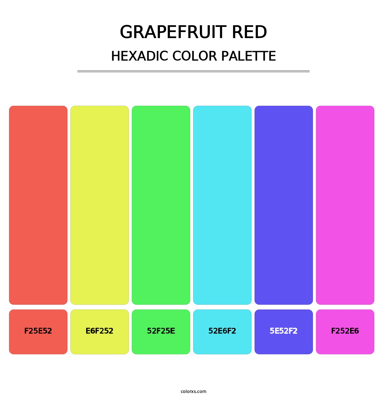 Grapefruit Red - Hexadic Color Palette