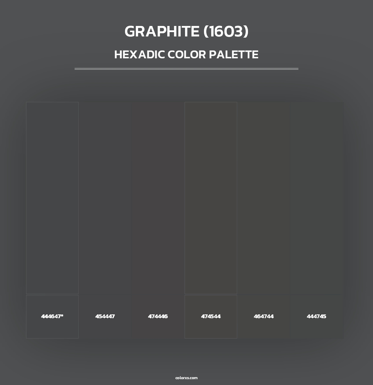 Graphite (1603) - Hexadic Color Palette