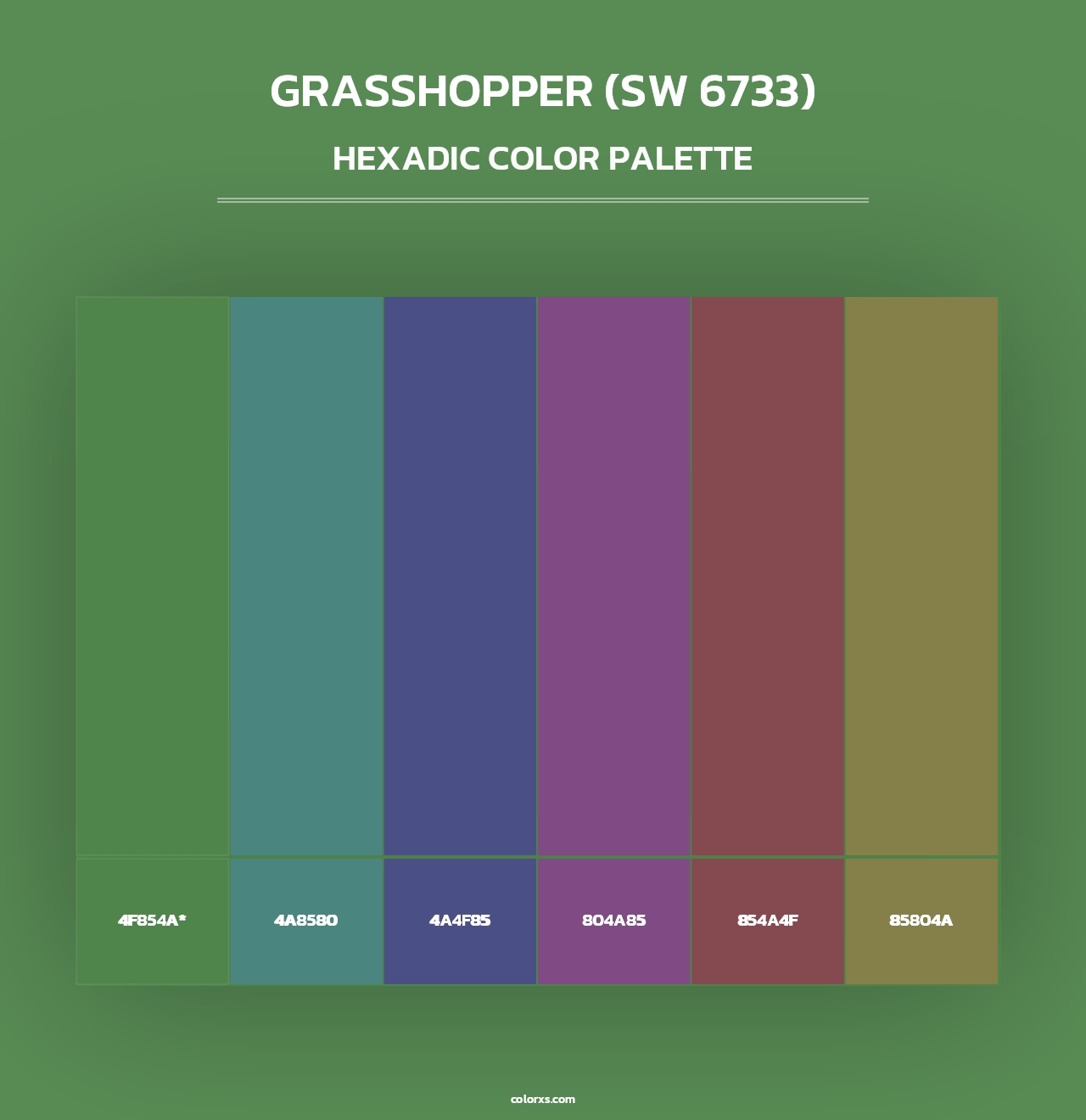 Grasshopper (SW 6733) - Hexadic Color Palette