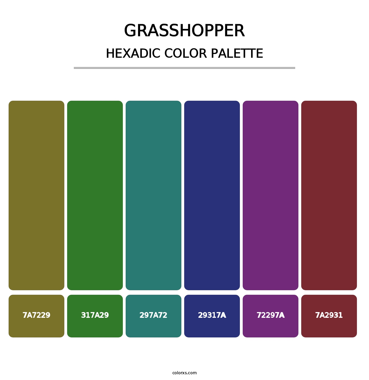 Grasshopper - Hexadic Color Palette