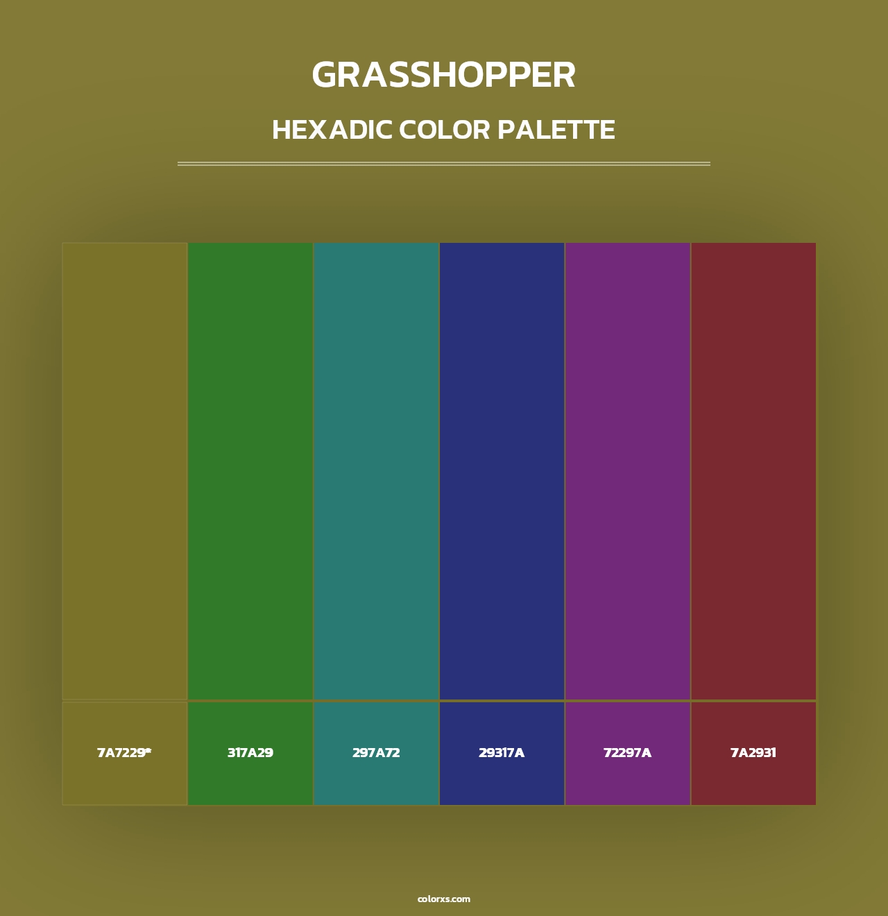 Grasshopper - Hexadic Color Palette