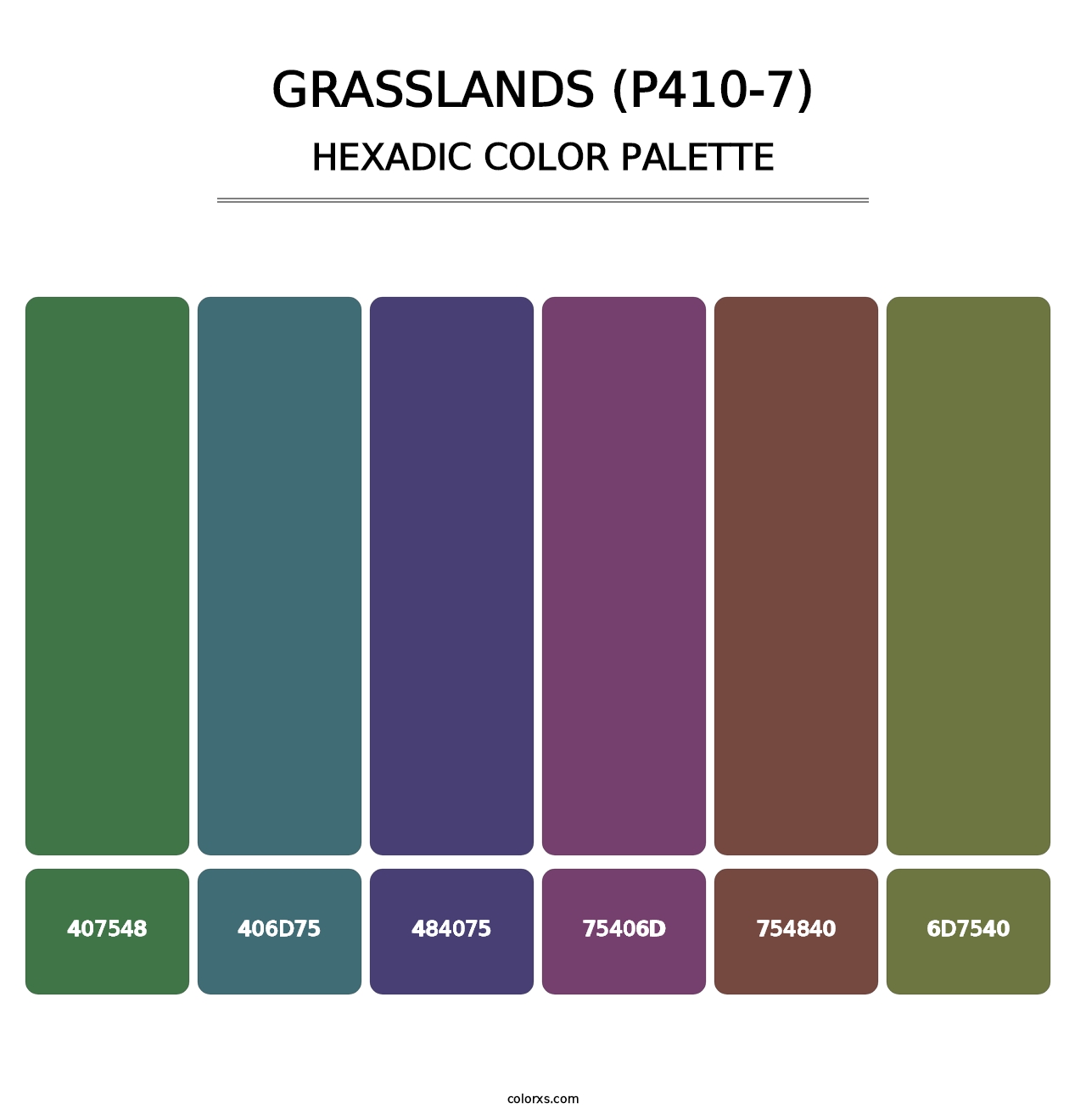 Grasslands (P410-7) - Hexadic Color Palette