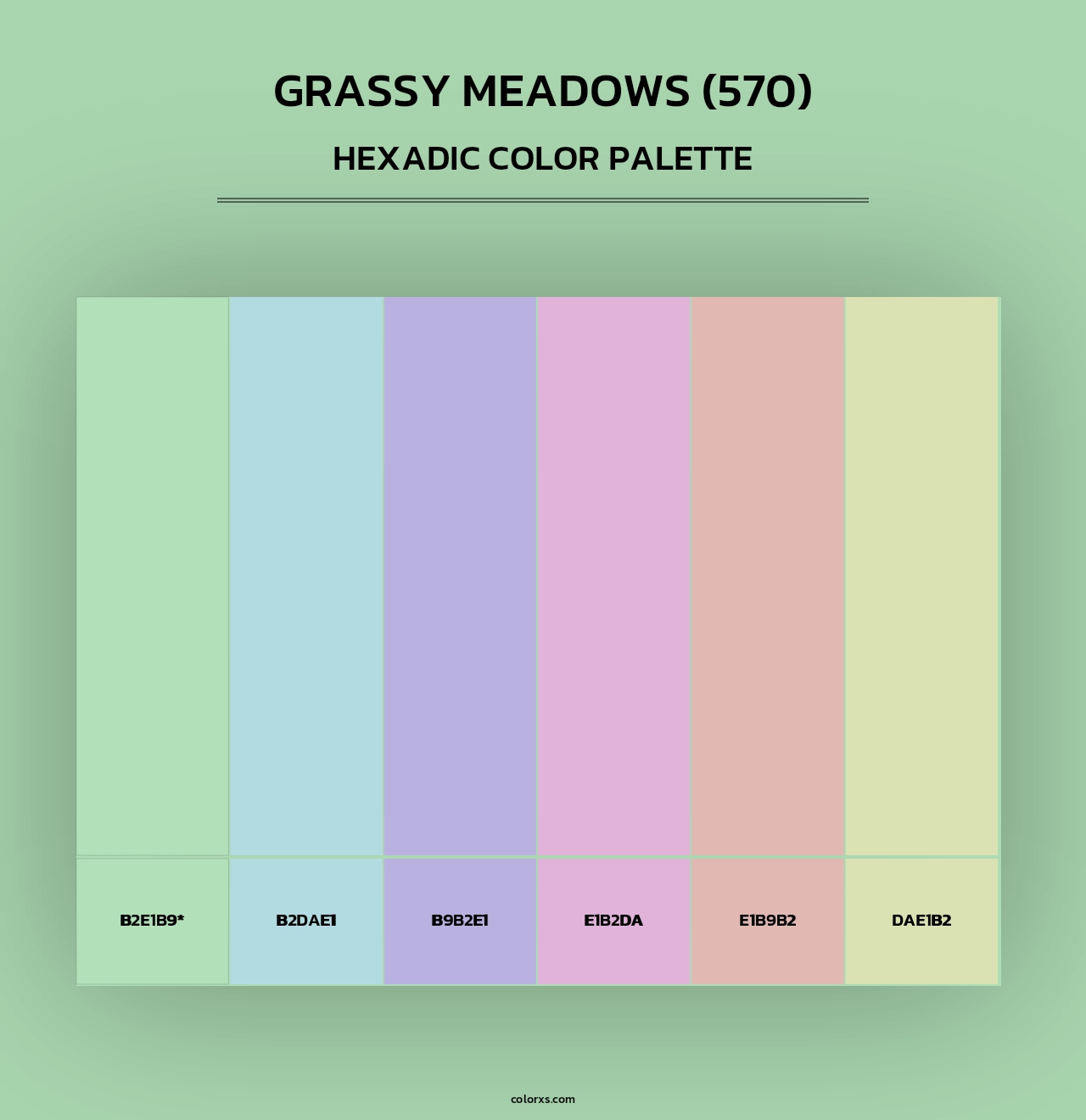 Grassy Meadows (570) - Hexadic Color Palette