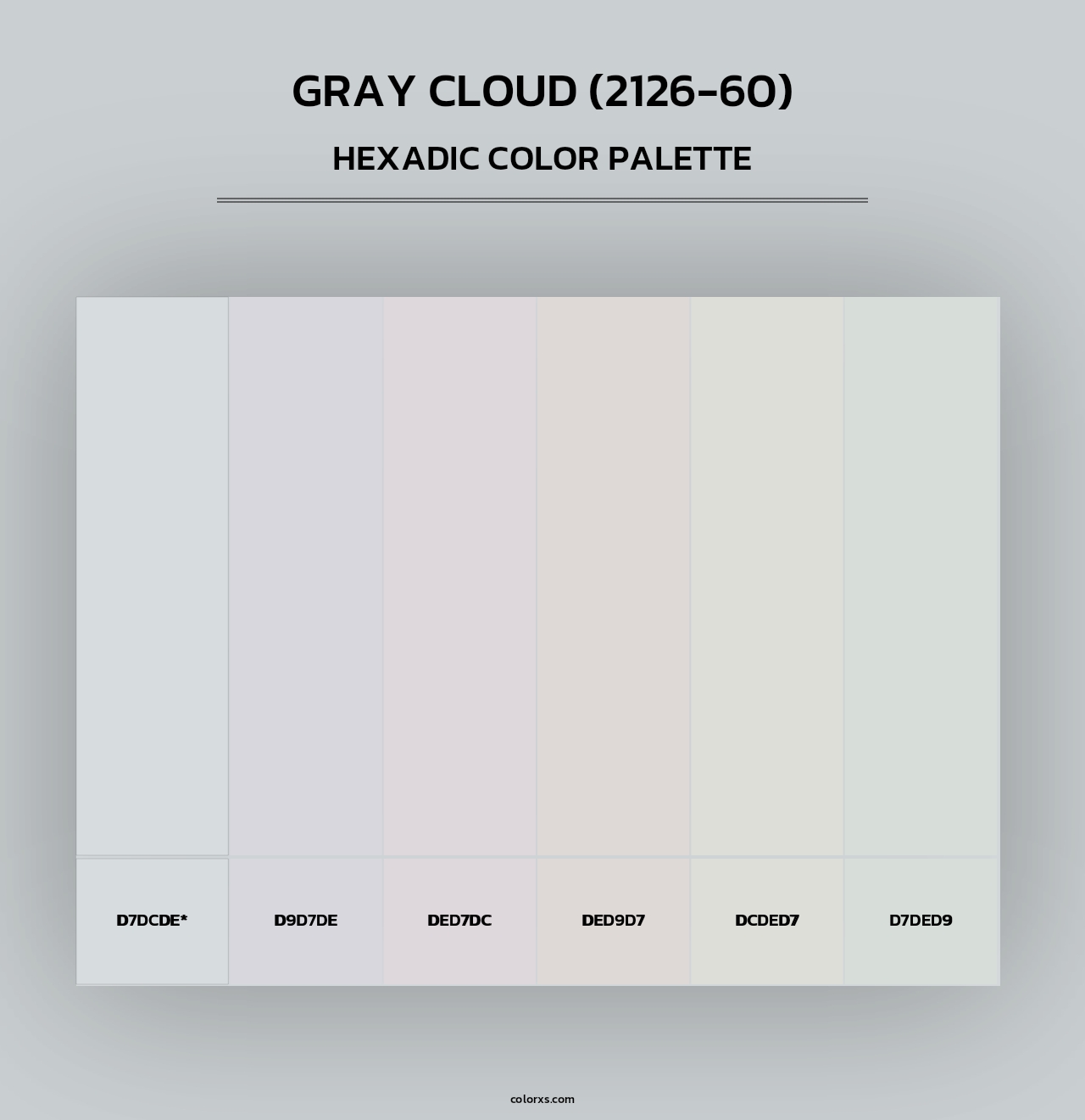 Gray Cloud (2126-60) - Hexadic Color Palette