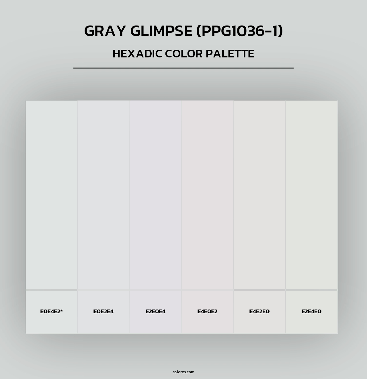 Gray Glimpse (PPG1036-1) - Hexadic Color Palette