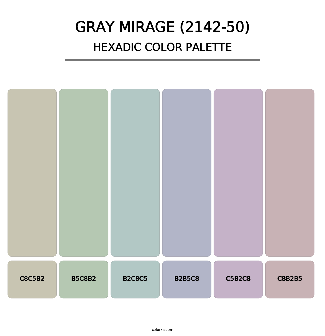 Gray Mirage (2142-50) - Hexadic Color Palette