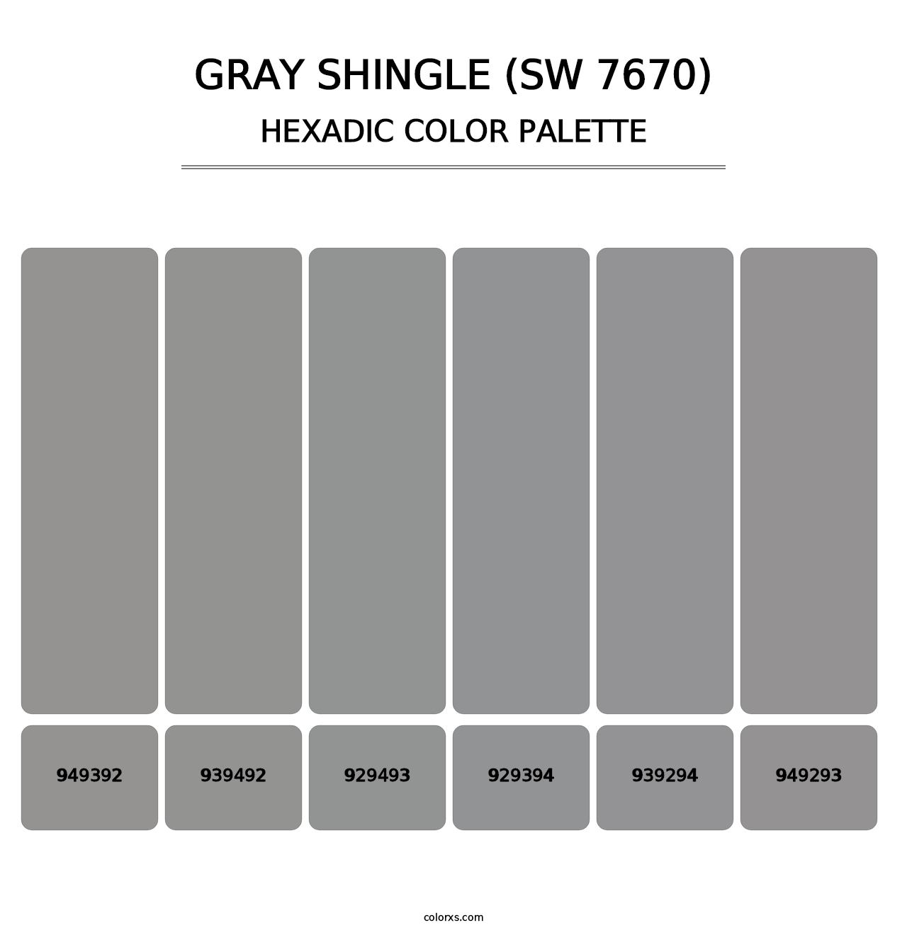 Gray Shingle (SW 7670) - Hexadic Color Palette