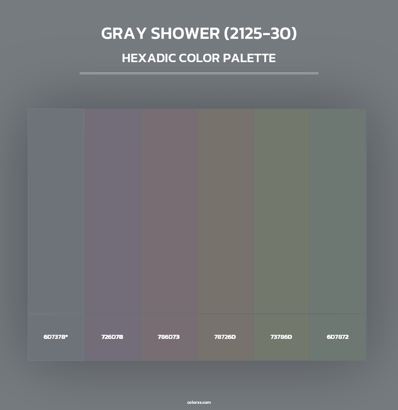 Gray Shower (2125-30) - Hexadic Color Palette