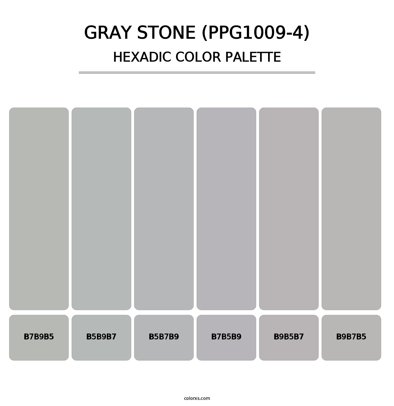 Gray Stone (PPG1009-4) - Hexadic Color Palette