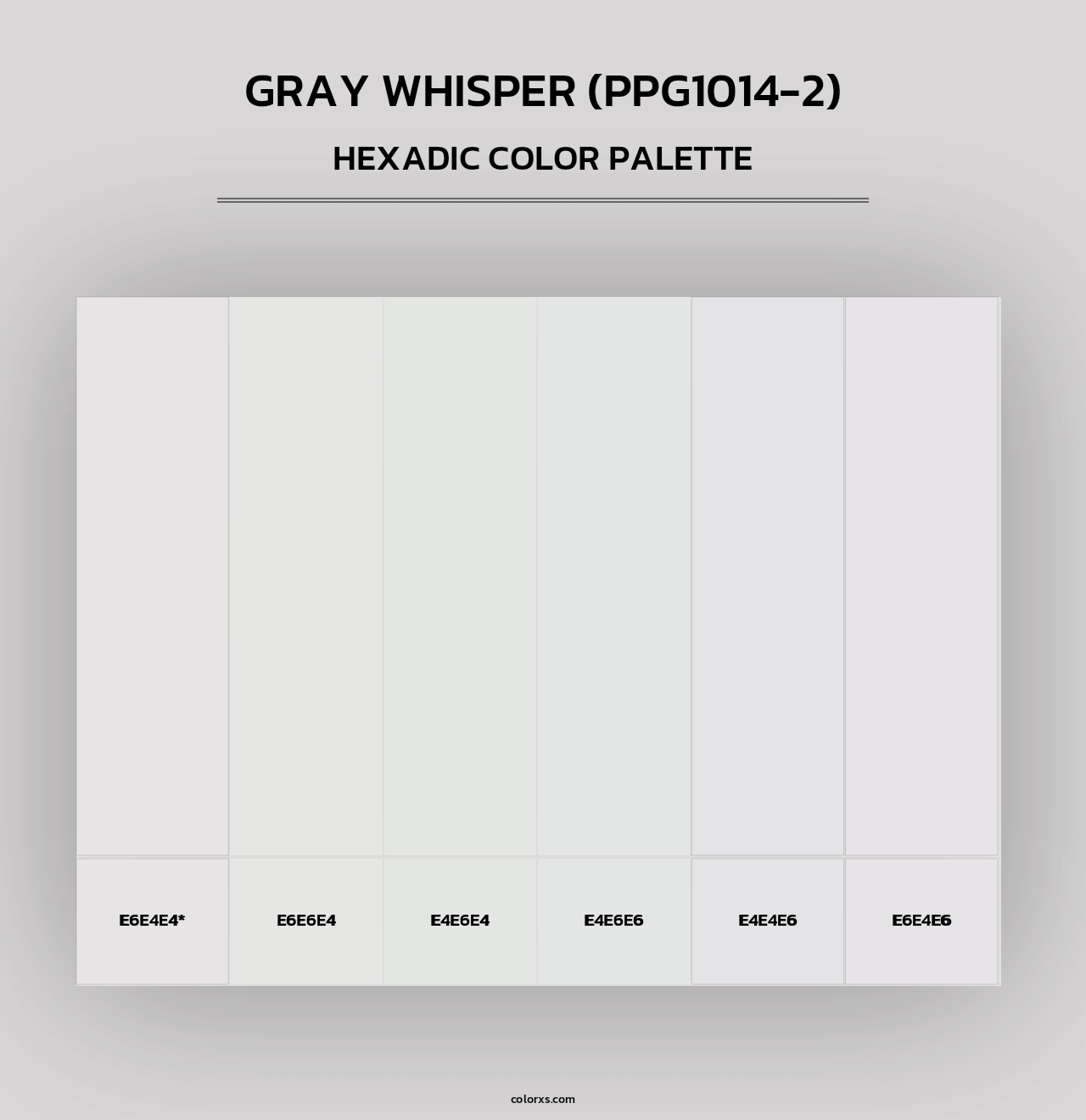 Gray Whisper (PPG1014-2) - Hexadic Color Palette