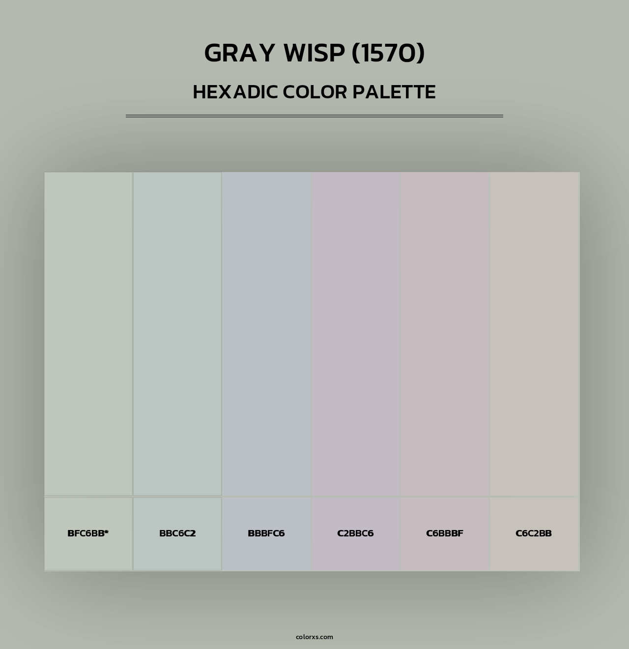 Gray Wisp (1570) - Hexadic Color Palette