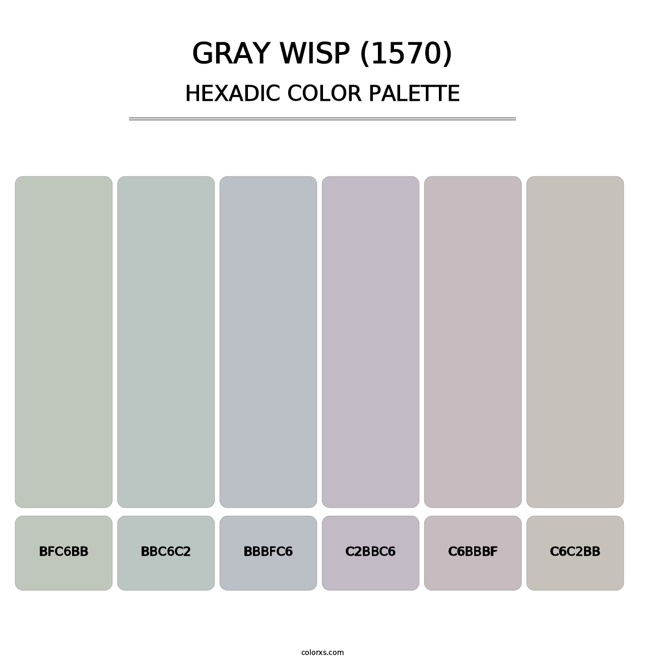 Gray Wisp (1570) - Hexadic Color Palette
