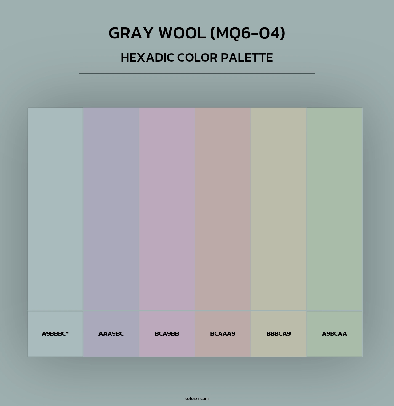 Gray Wool (MQ6-04) - Hexadic Color Palette
