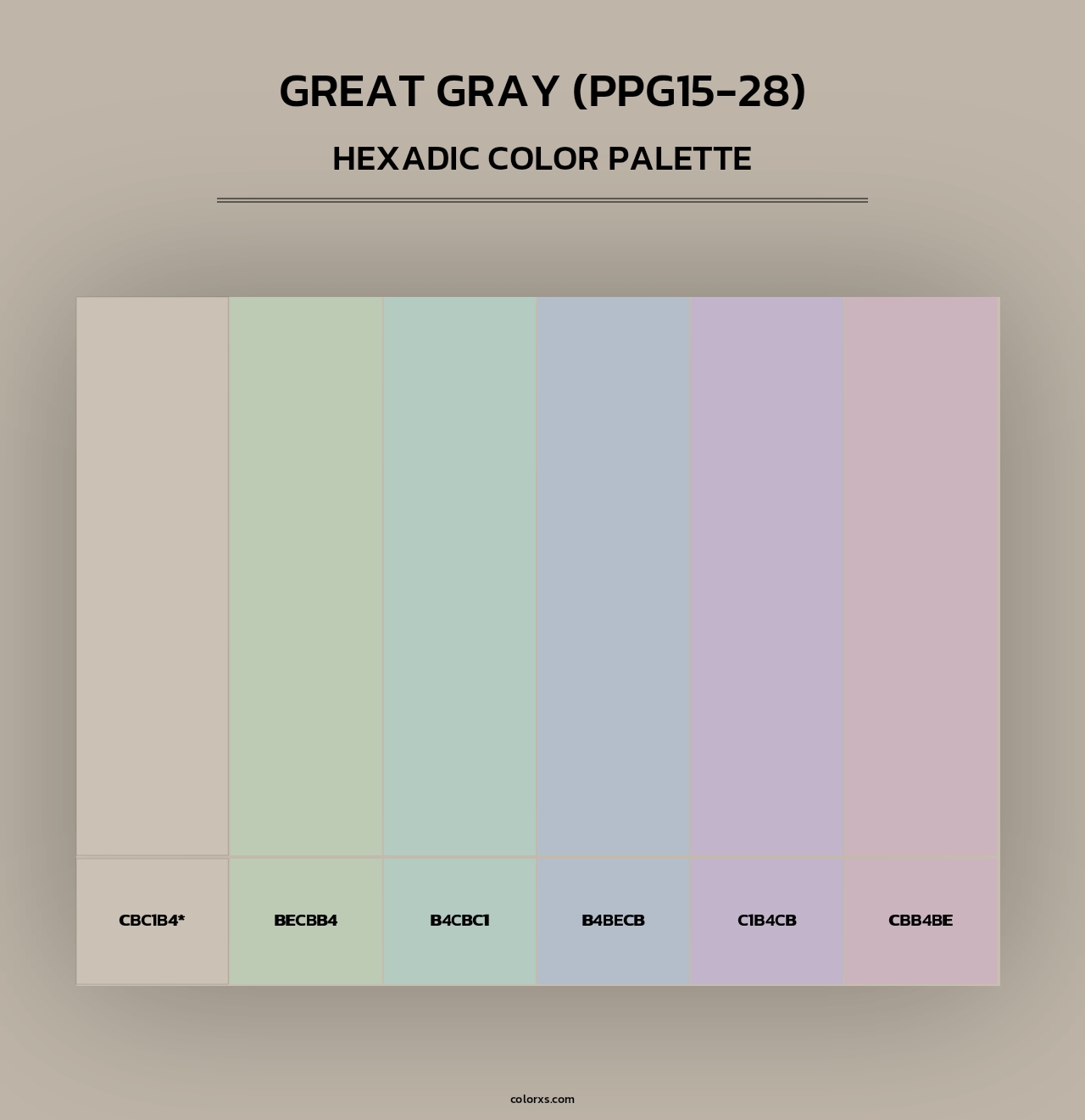 Great Gray (PPG15-28) - Hexadic Color Palette