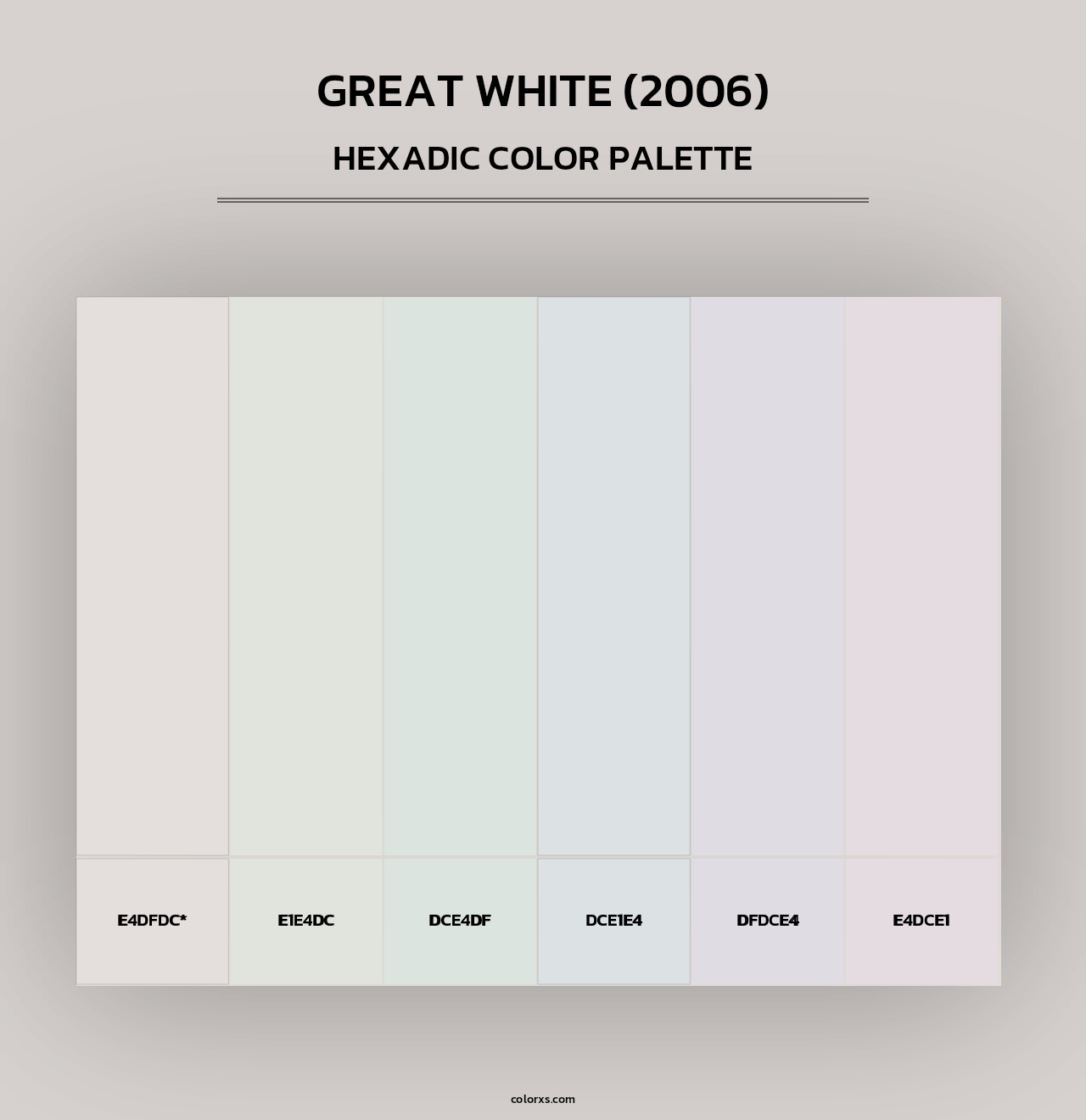 Great White (2006) - Hexadic Color Palette