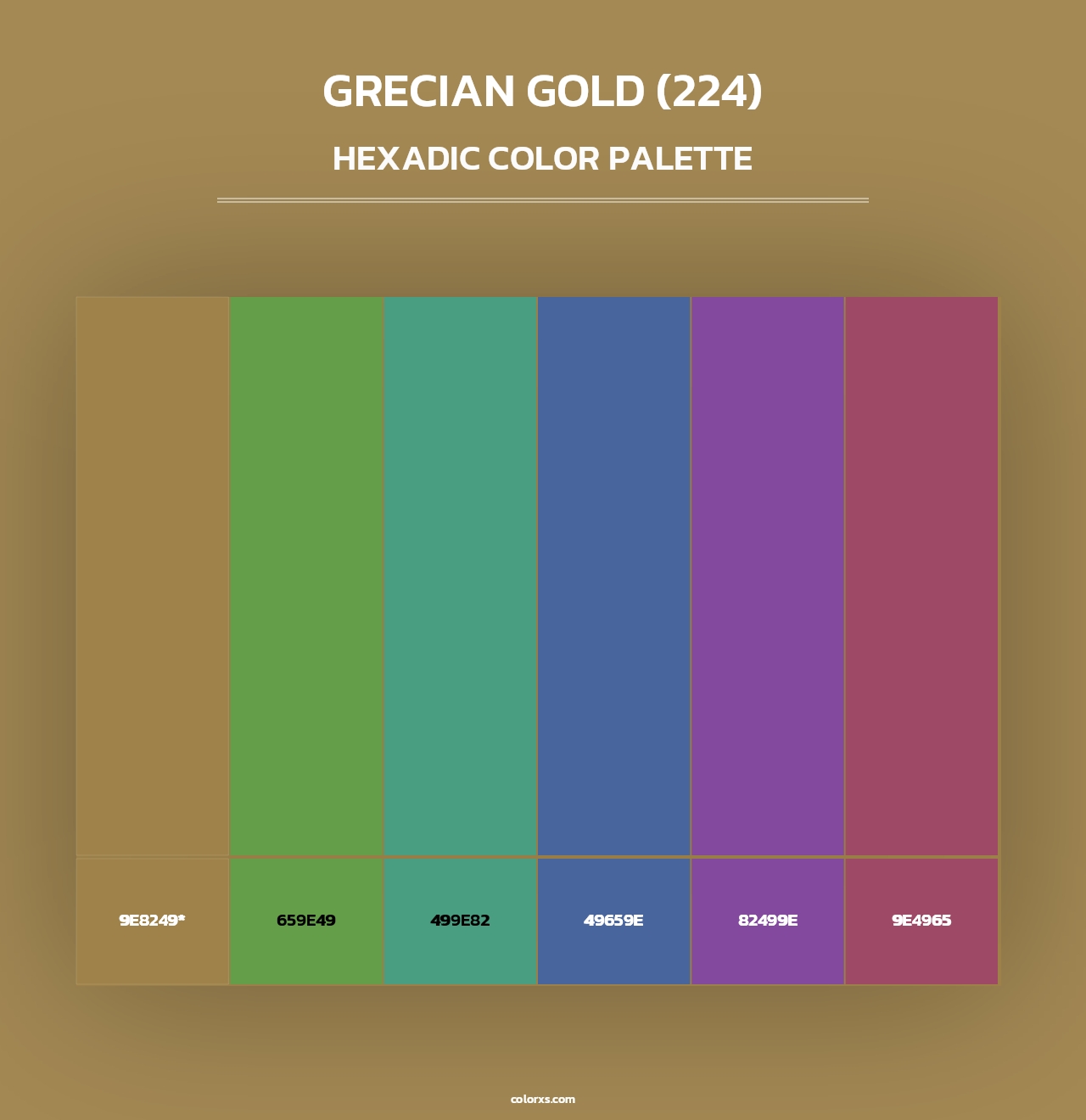 Grecian Gold (224) - Hexadic Color Palette