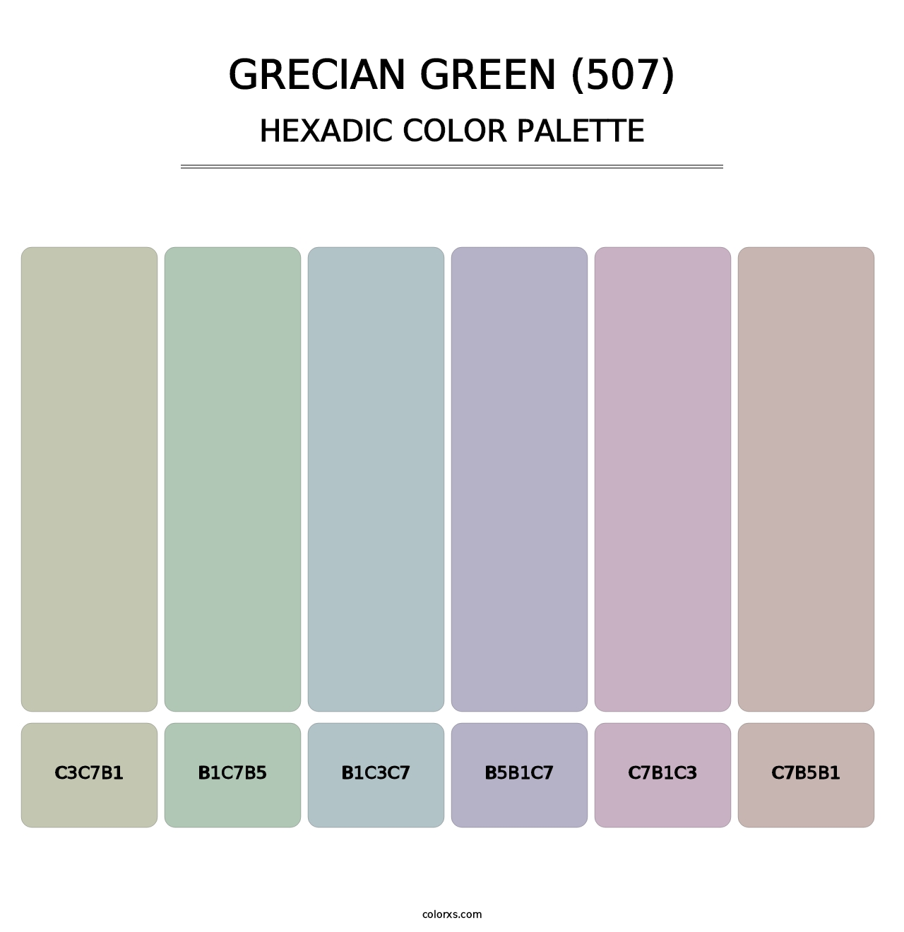 Grecian Green (507) - Hexadic Color Palette
