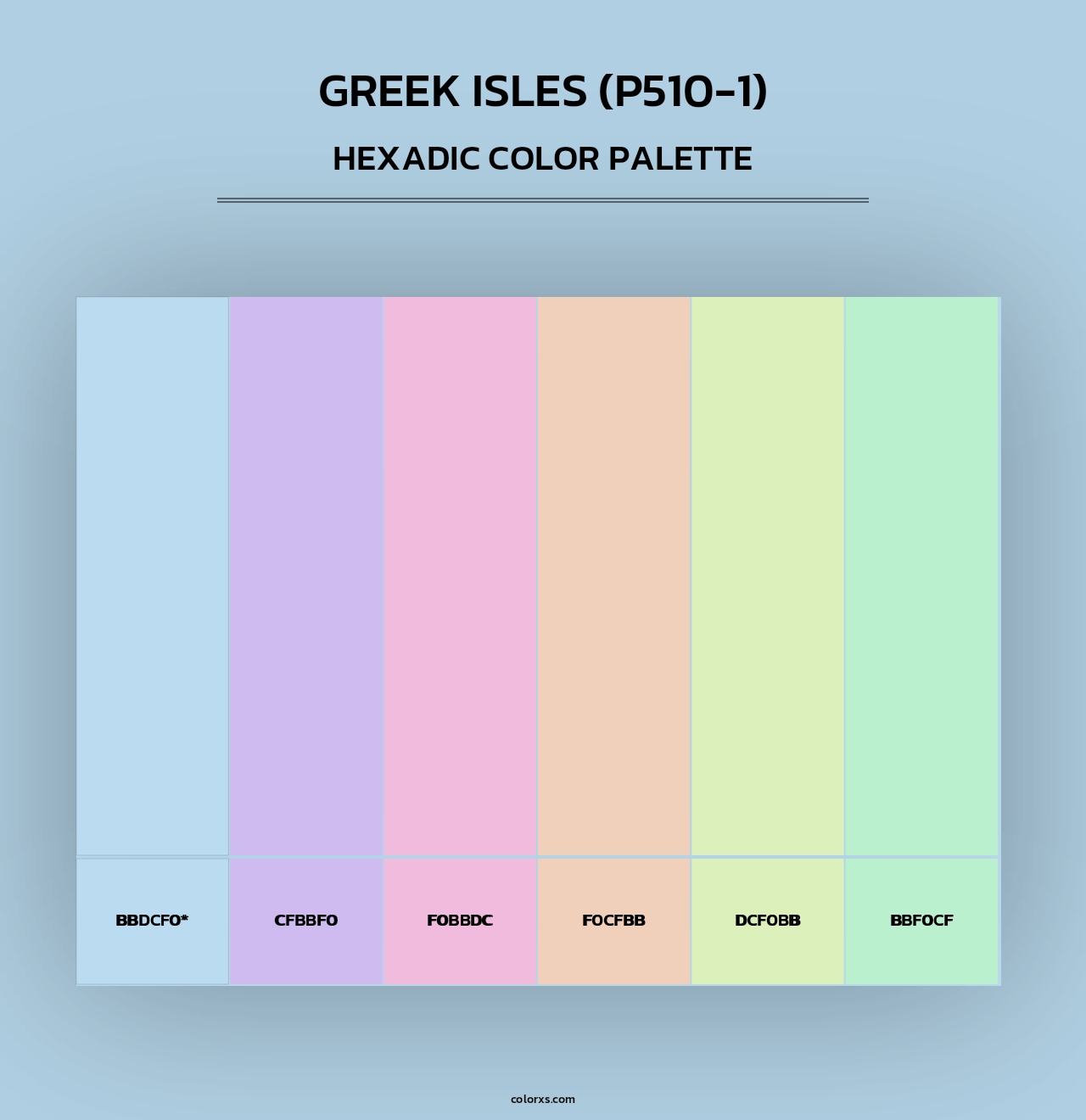 Greek Isles (P510-1) - Hexadic Color Palette