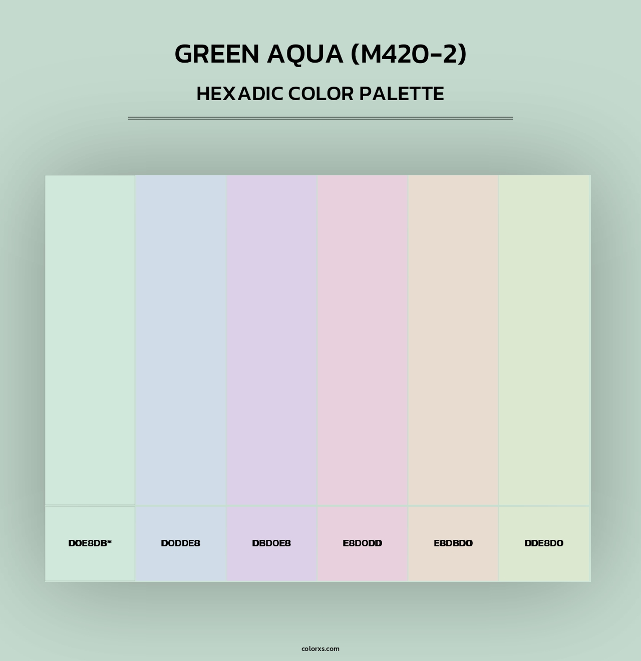 Green Aqua (M420-2) - Hexadic Color Palette