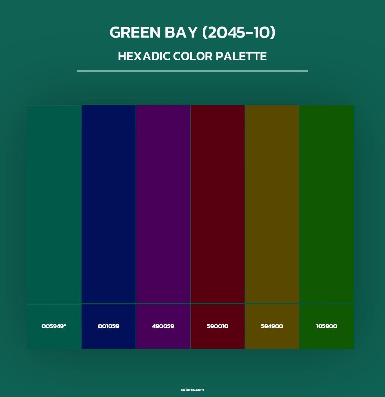 Green Bay (2045-10) - Hexadic Color Palette