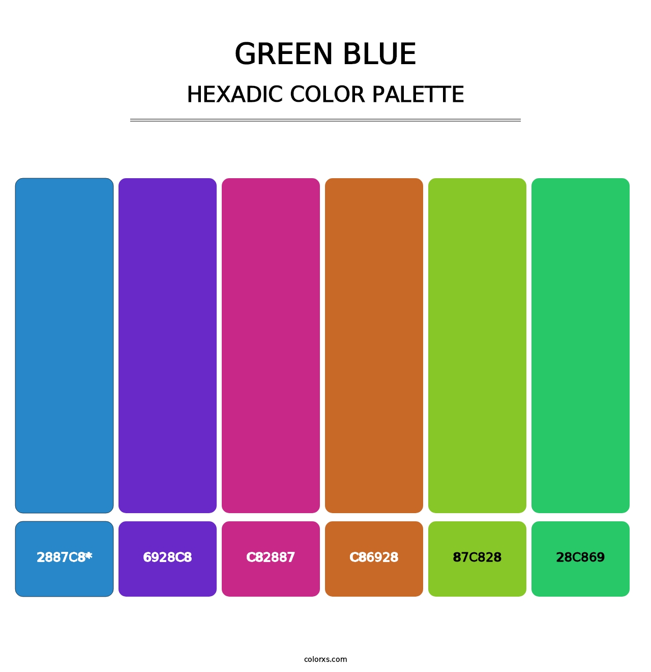 Green Blue - Hexadic Color Palette