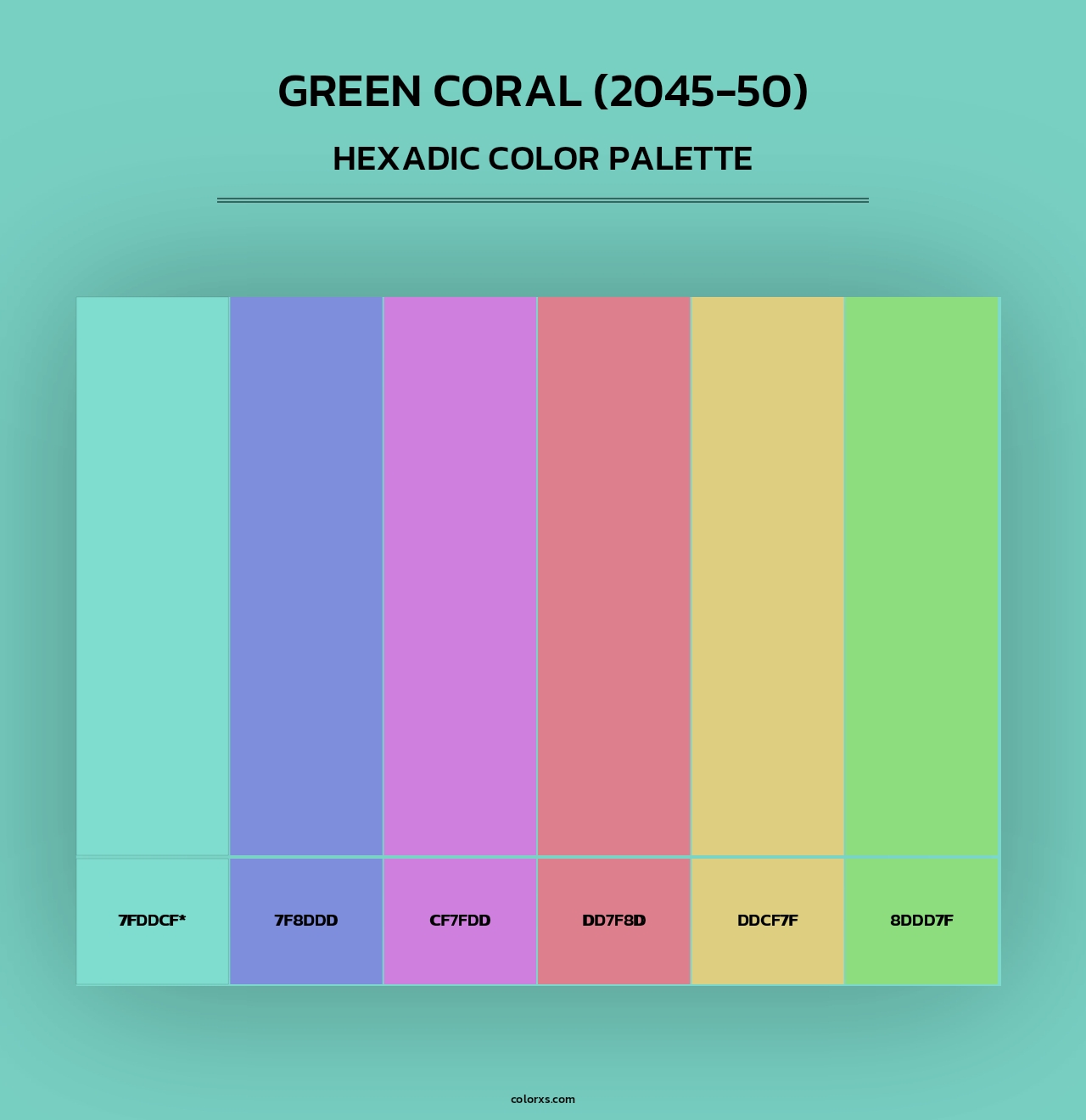 Green Coral (2045-50) - Hexadic Color Palette