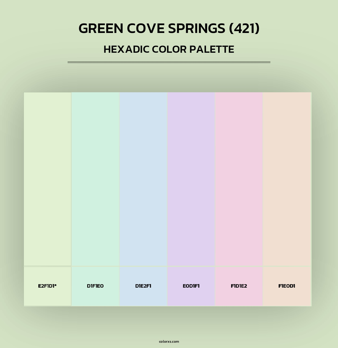 Green Cove Springs (421) - Hexadic Color Palette