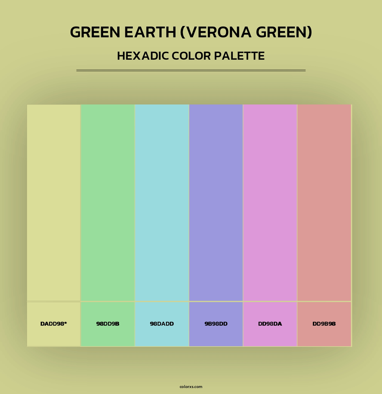 Green Earth (Verona Green) - Hexadic Color Palette