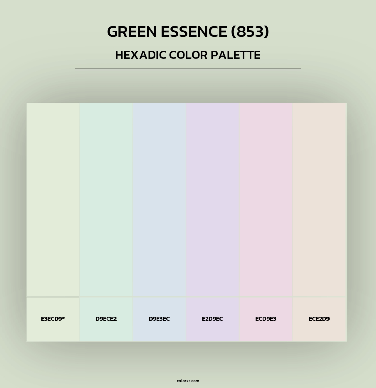 Green Essence (853) - Hexadic Color Palette