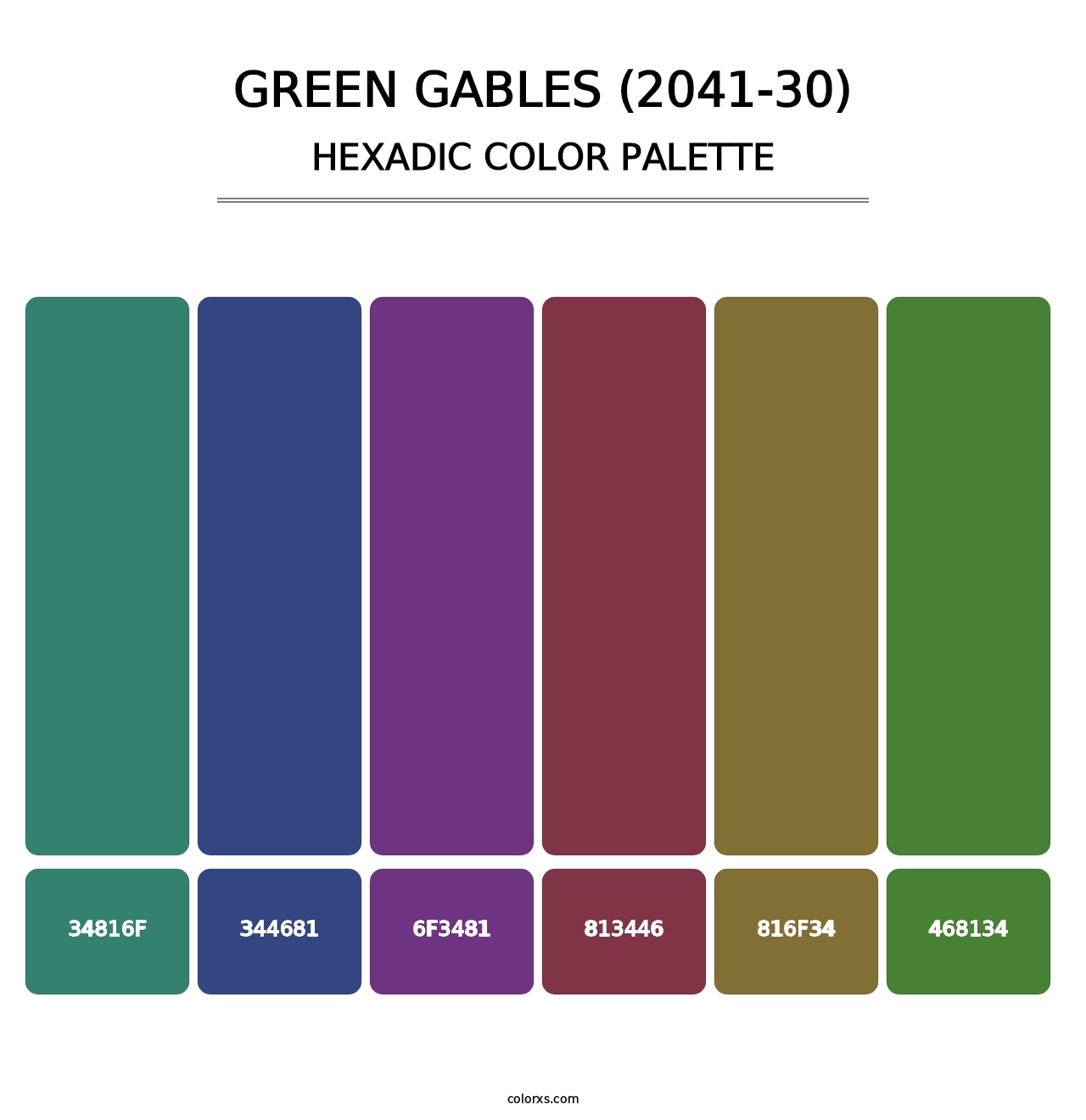 Green Gables (2041-30) - Hexadic Color Palette
