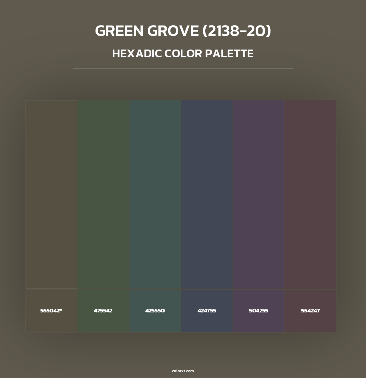 Green Grove (2138-20) - Hexadic Color Palette