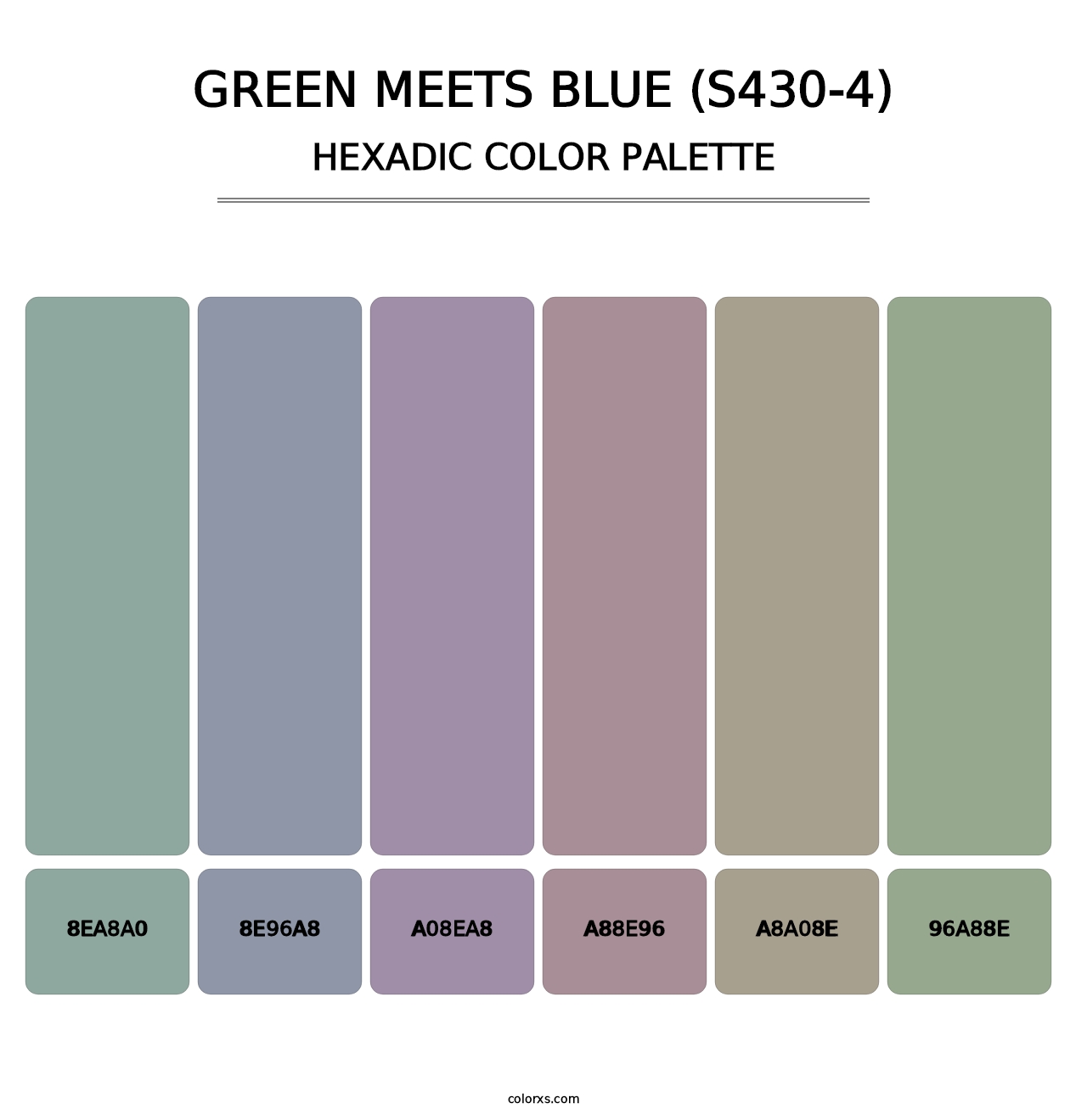 Green Meets Blue (S430-4) - Hexadic Color Palette