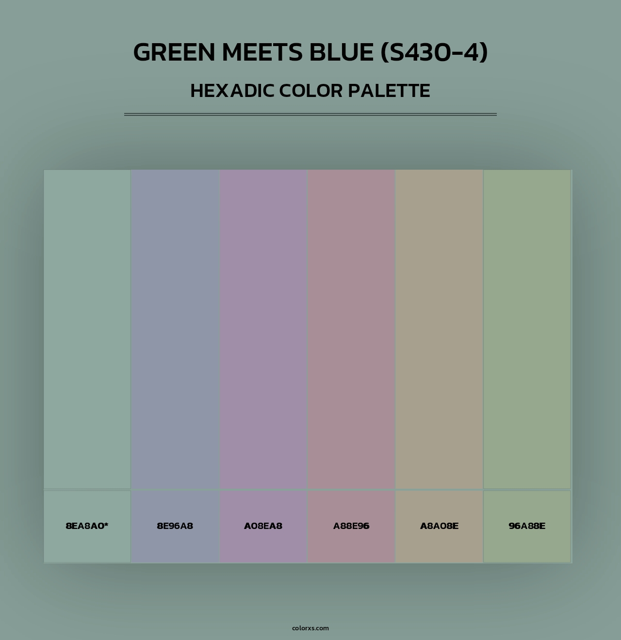 Green Meets Blue (S430-4) - Hexadic Color Palette