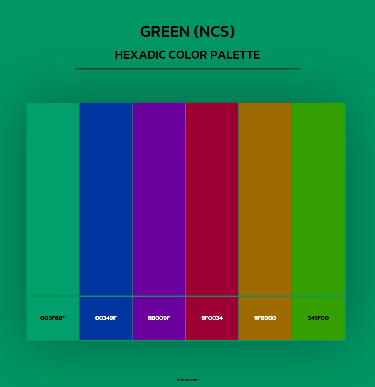 Green (NCS) - Hexadic Color Palette