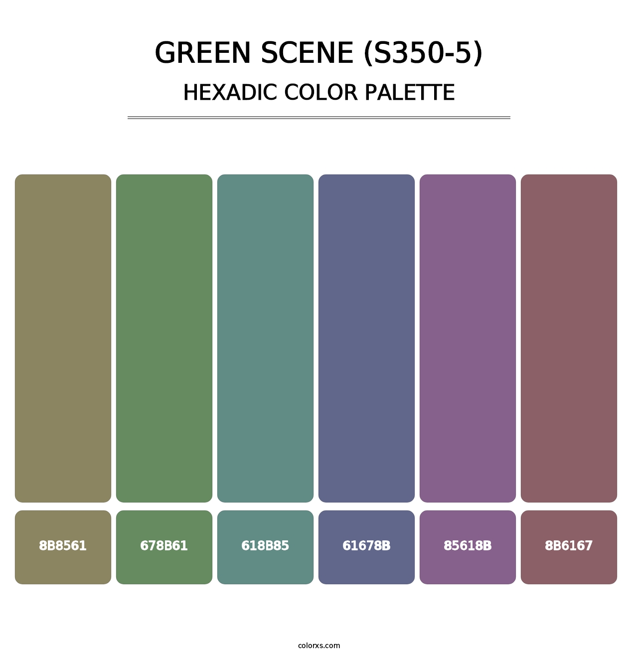Green Scene (S350-5) - Hexadic Color Palette