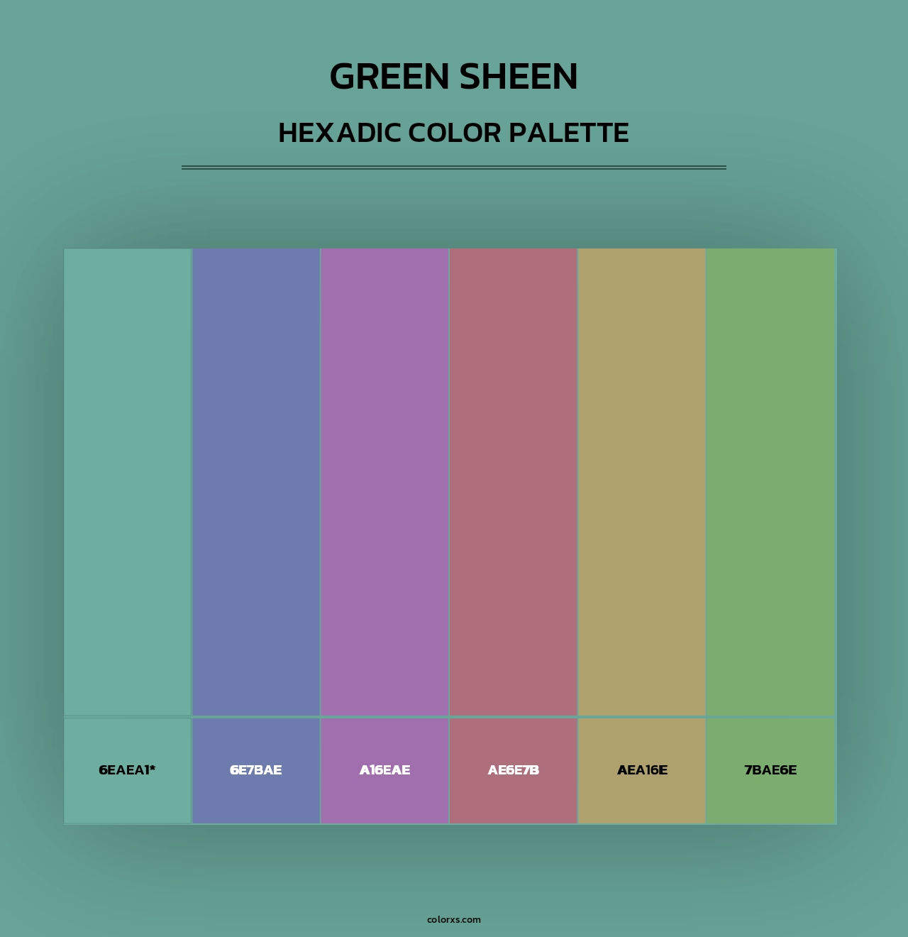 Green Sheen - Hexadic Color Palette