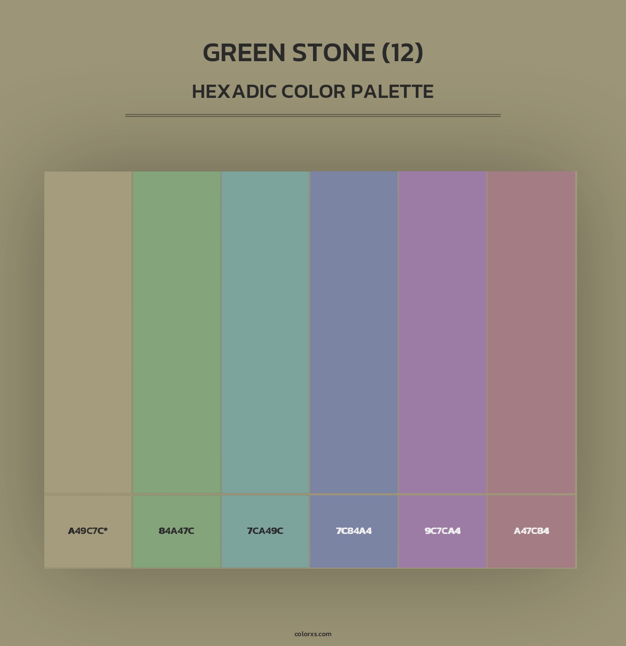 Green Stone (12) - Hexadic Color Palette