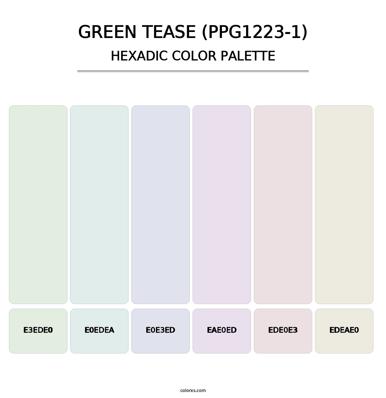 Green Tease (PPG1223-1) - Hexadic Color Palette