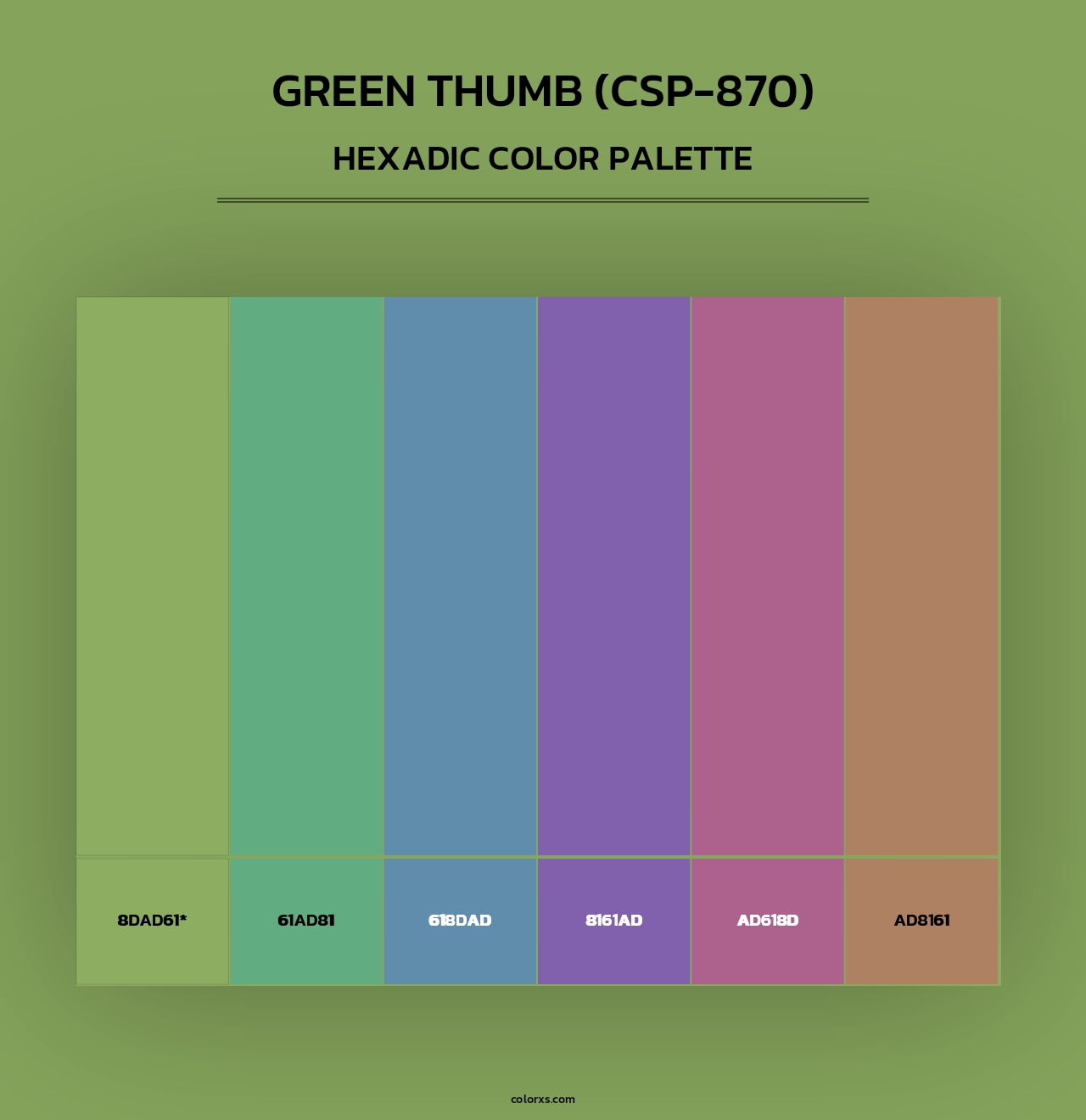 Green Thumb (CSP-870) - Hexadic Color Palette